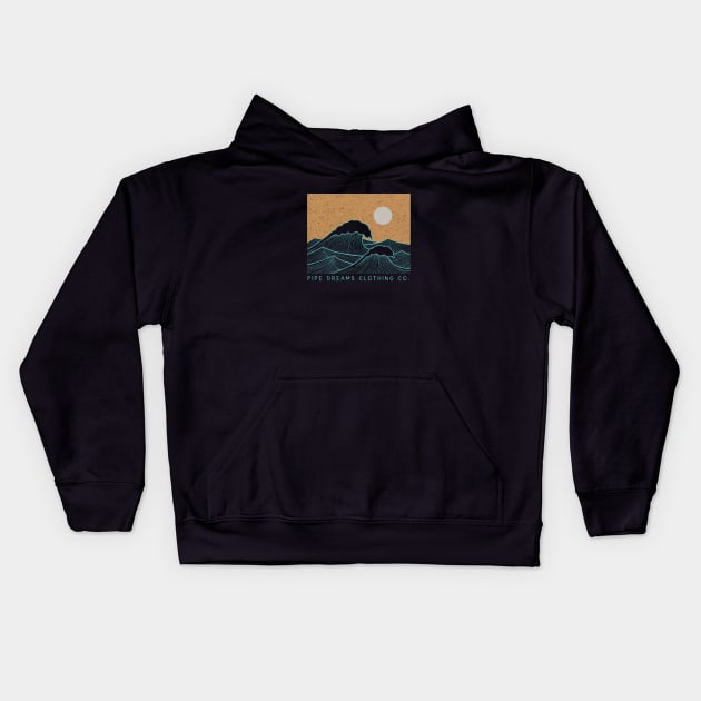 Sun and waves Kids Hoodie by Pipe Dreams Clothing Co.